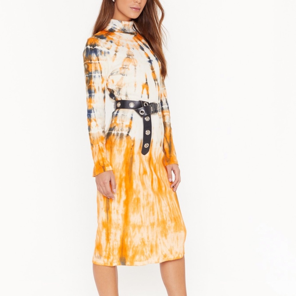 Tie Dye Knitted Midi Dress